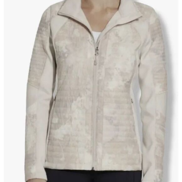 Calia by Carrie Underwood Tan Cream Full Zip Hybrid Jacket Size Small - Picture 1 of 10